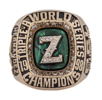 1998 New Orleans Zephyrs Triple-A World Series Championship Ring